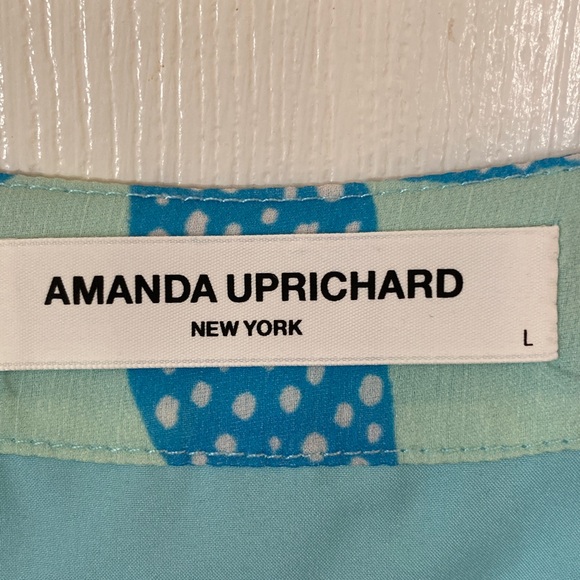 Amanda Uprichard Blue & Green Patterned Dress - Picture 2 of 10